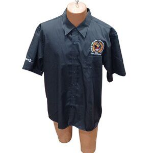 Unicrese XL Official Panama Canal Button Down Shirt Rank Captain Color Black